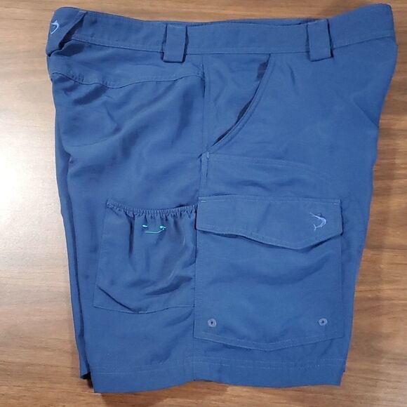 Reel Legends Cargo‎ Shorts Men’s Cobalt Blue Shorts Size Large Fishing - Picture 8 of 9